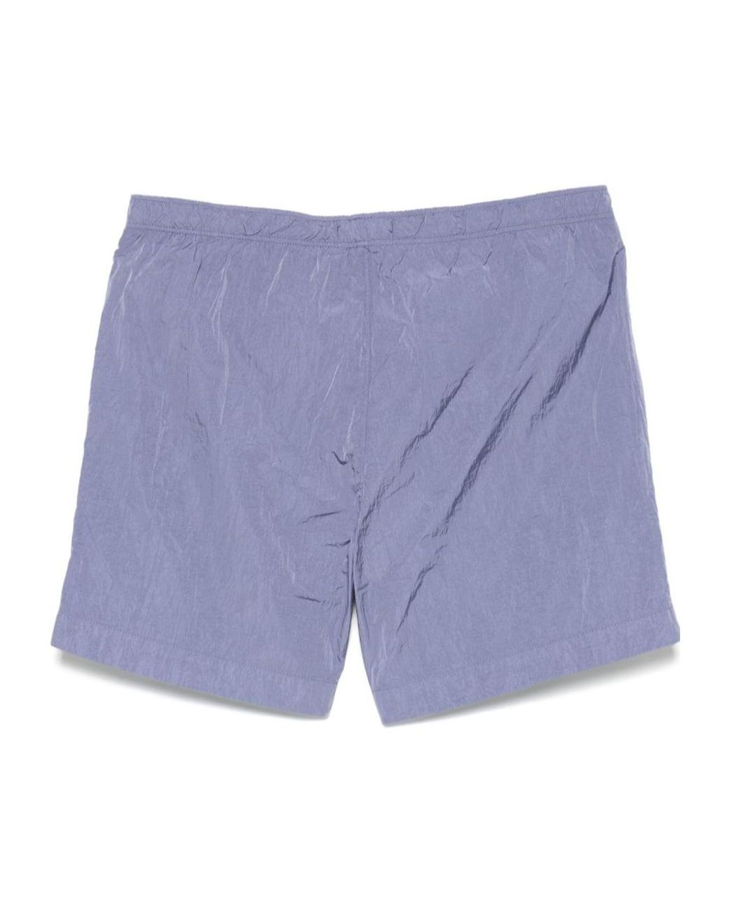 C P Company Blue Elasticated Waistband Swim Shorts for men