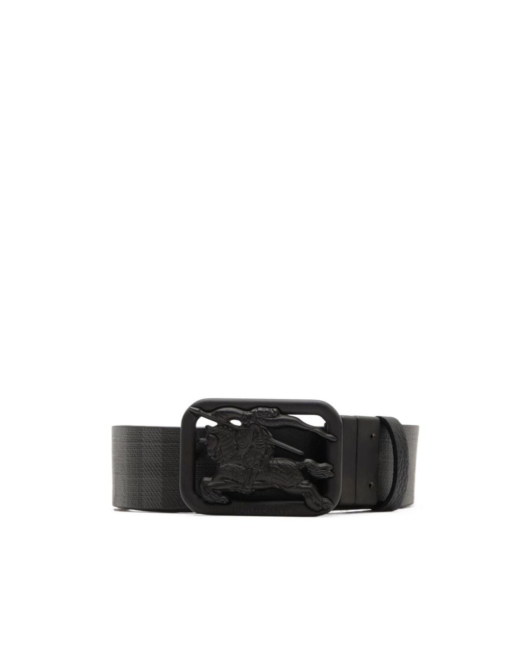 Burberry Black Reversible Check Rider Belt for men