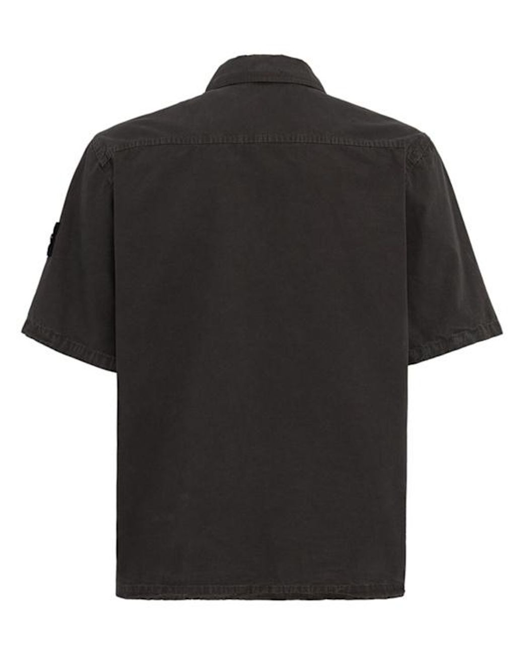Stone Island Natural Logo Cotton Short Sleeved Shirt for men