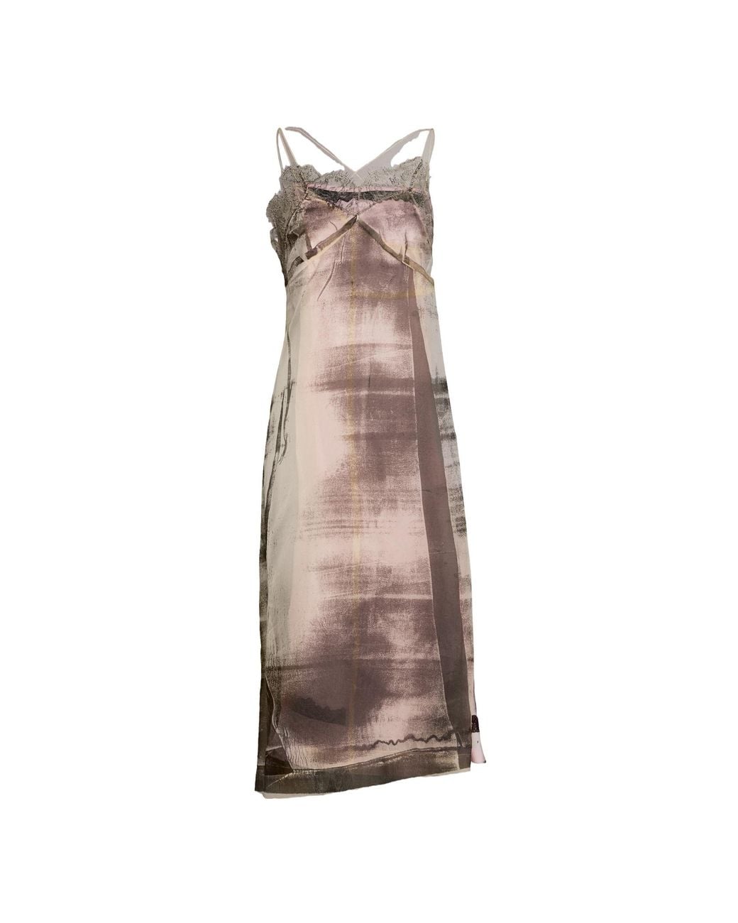 Maison Margiela Natural Freeze-Frame Midi Dress