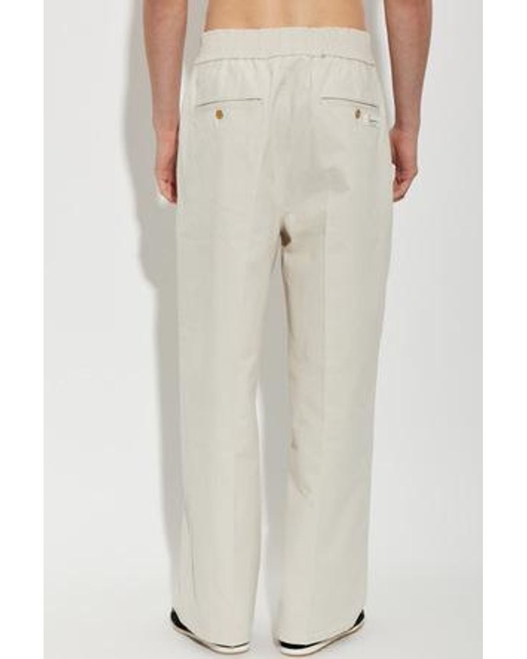 Jacquemus White Miami Straight-Leg Trousers for men