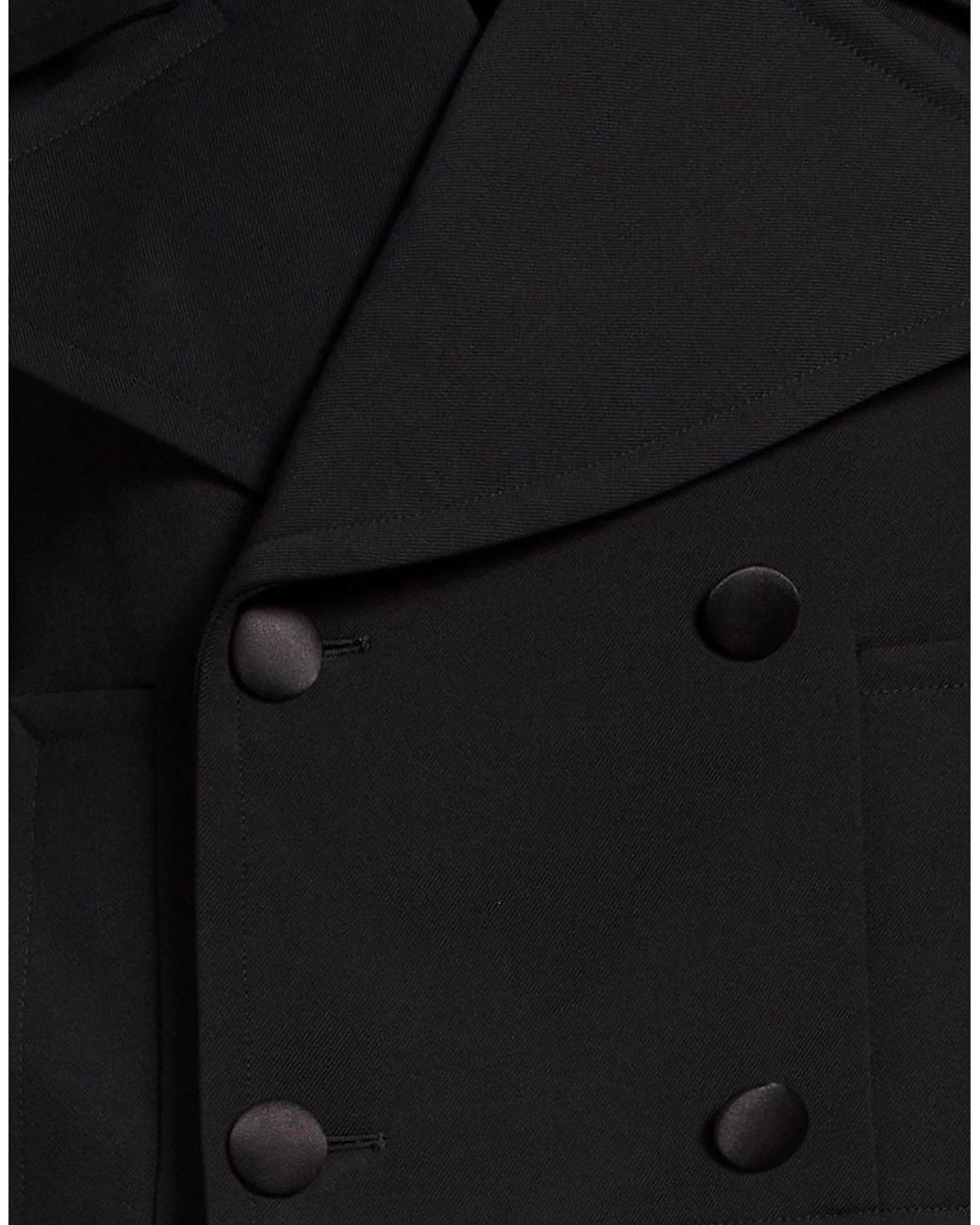 Dolce & Gabbana Black Wool Cropped Jacket