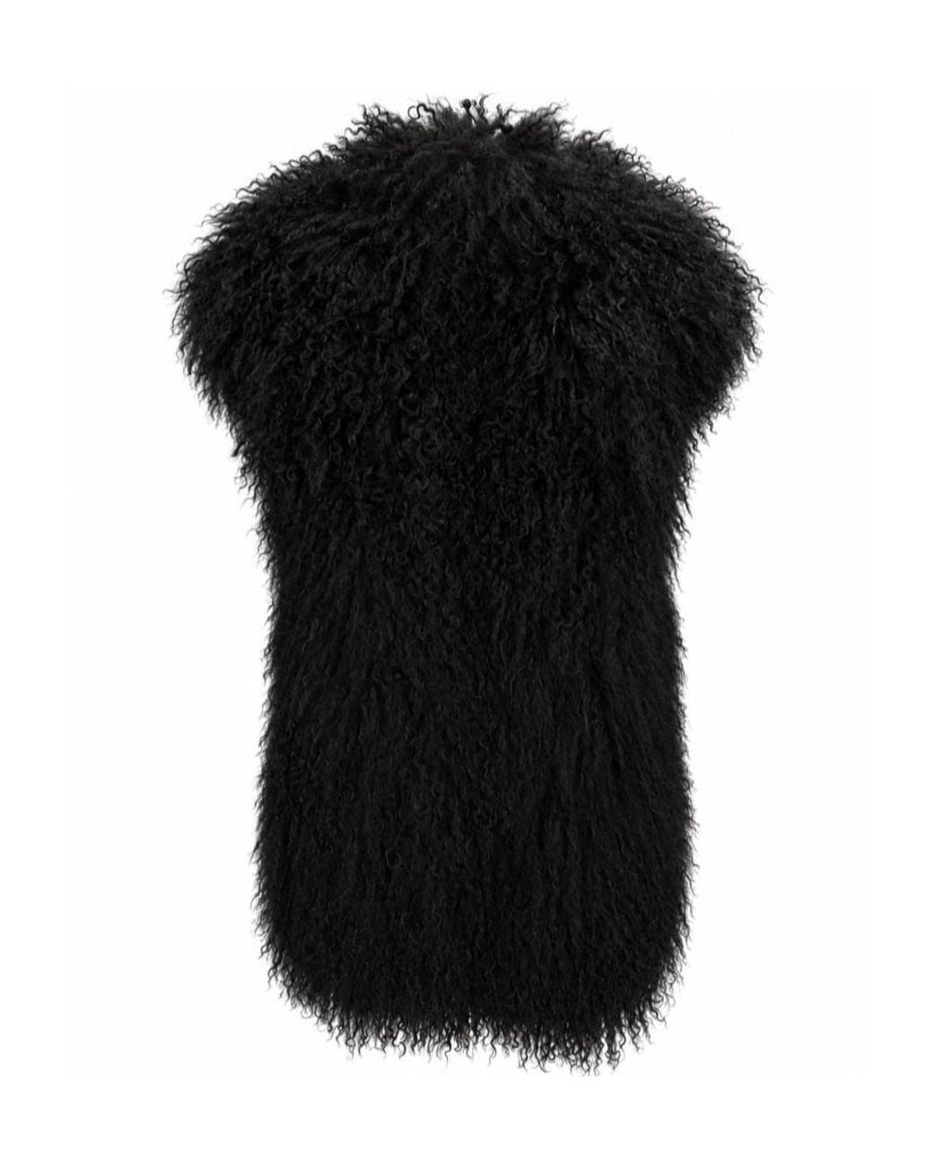 Yves Salomon Black Sleeveless Vest