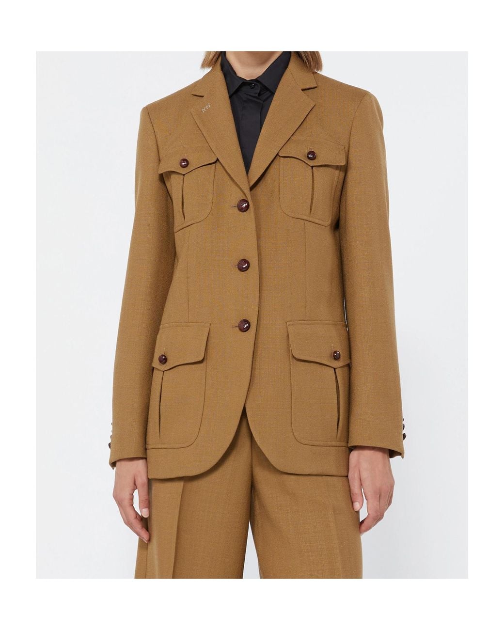 Max Mara Brown Locusta Patch-Pocket Blazer