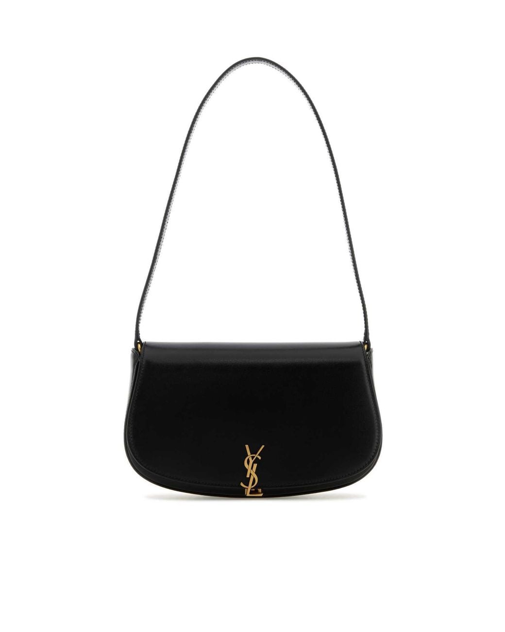 Saint Laurent Black Flap-Over Shoulder Bag