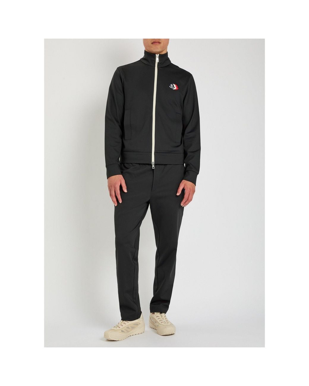 Moncler Black Simple Logo Jacket for men