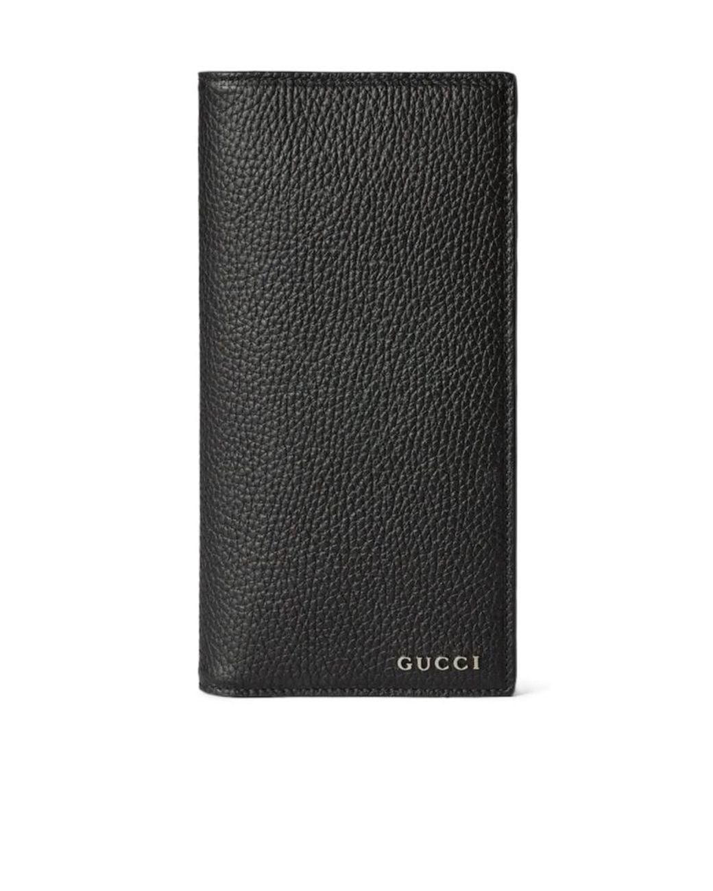 Gucci Black Logo Plaque Bifold Wallet for men