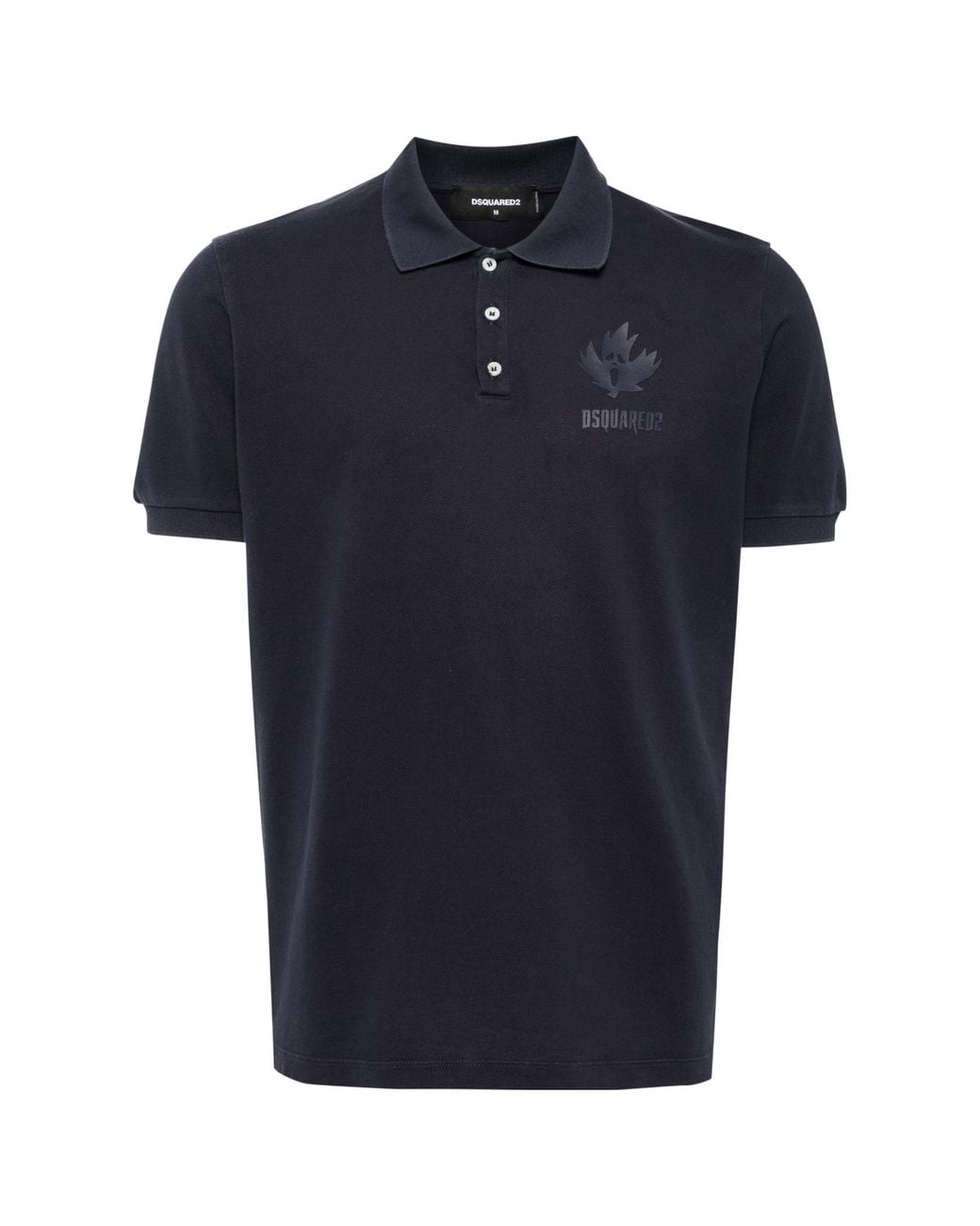 DSquared² Blue Logo-Print Cotton Polo Shirt for men