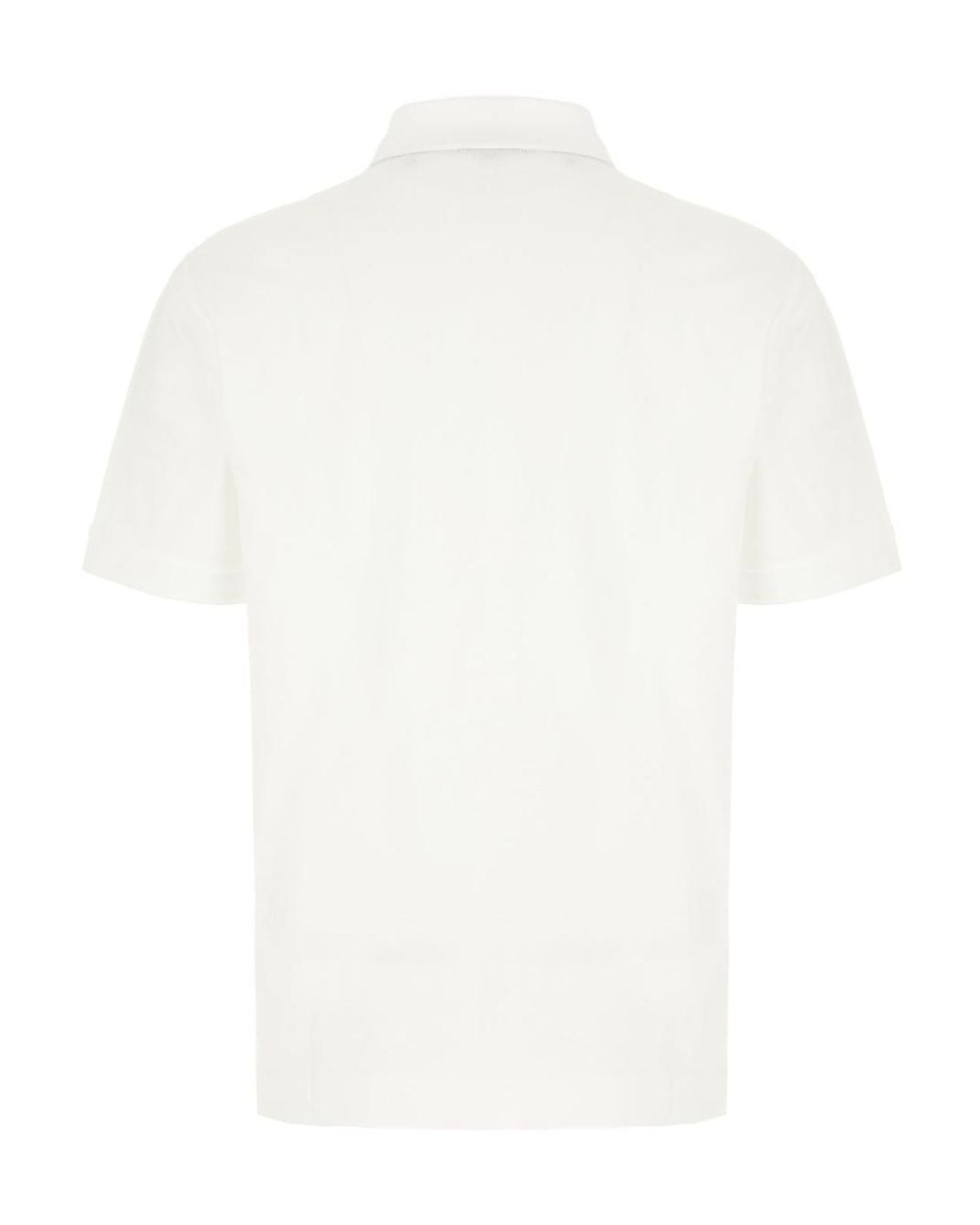 Boss White Logo-Detail Polo Shirt for men