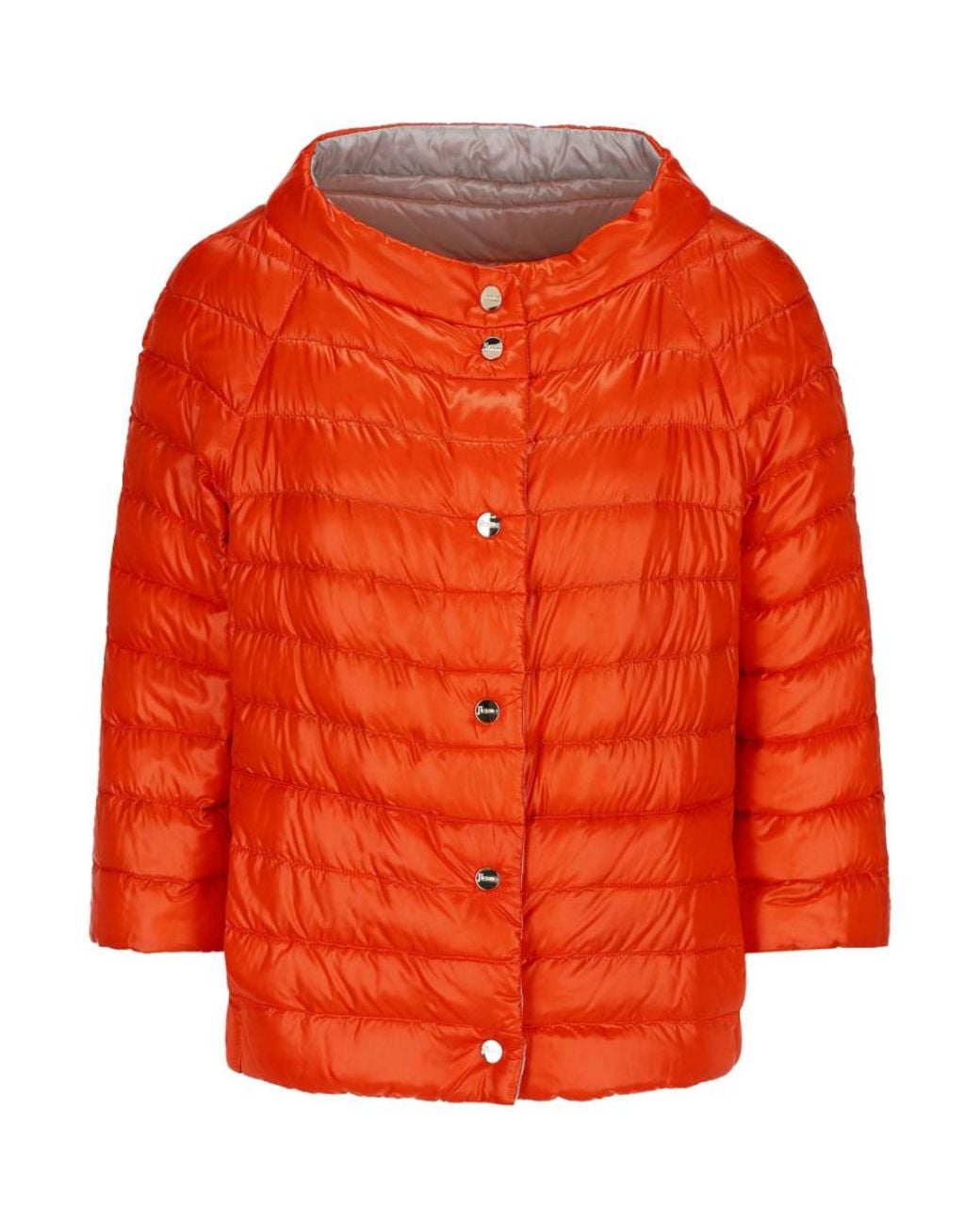 Herno Gray Reversible Buttoned Padded Jacket