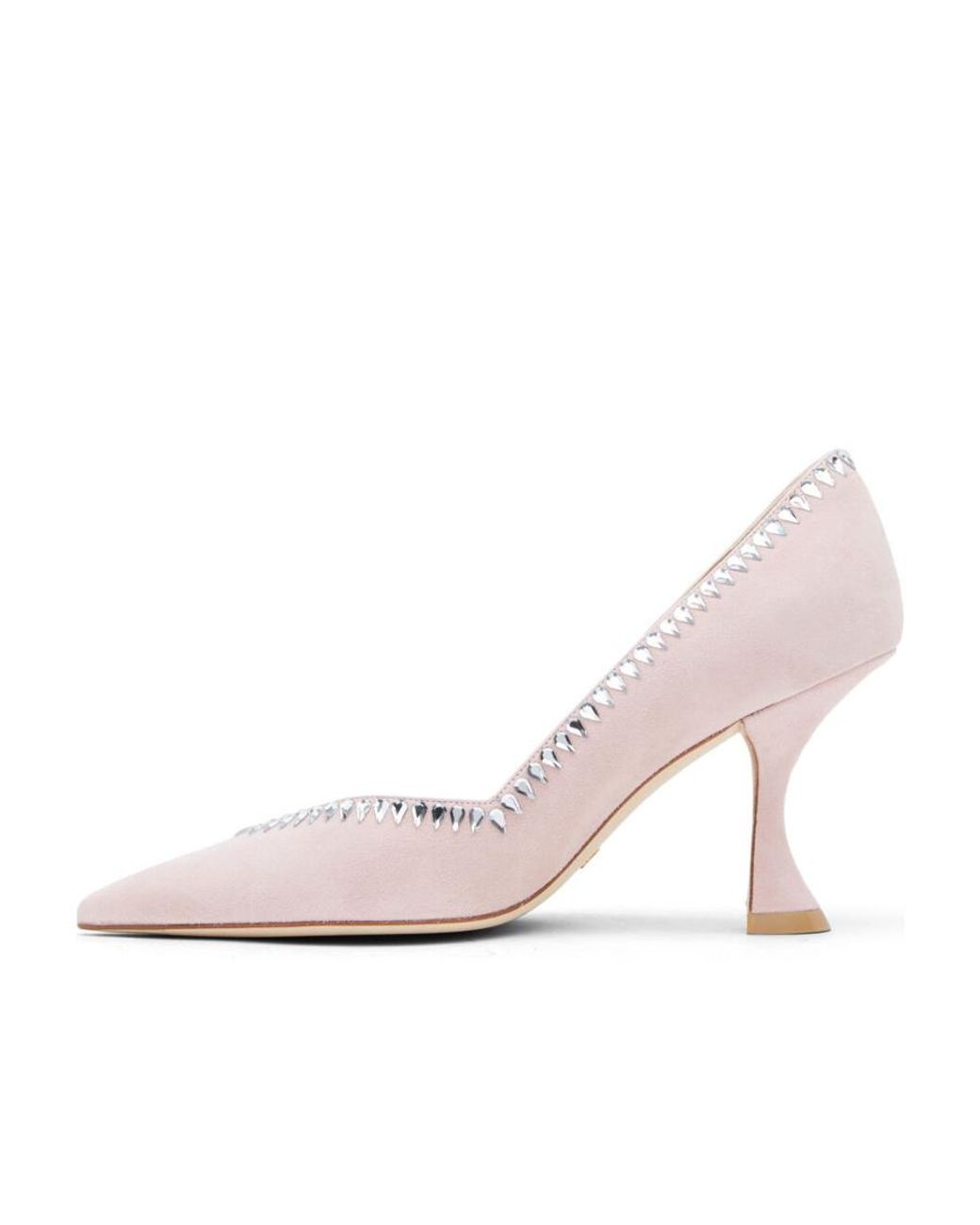 Stuart Weitzman Pink 70Mm Suede Crystal-Embellished Pumps