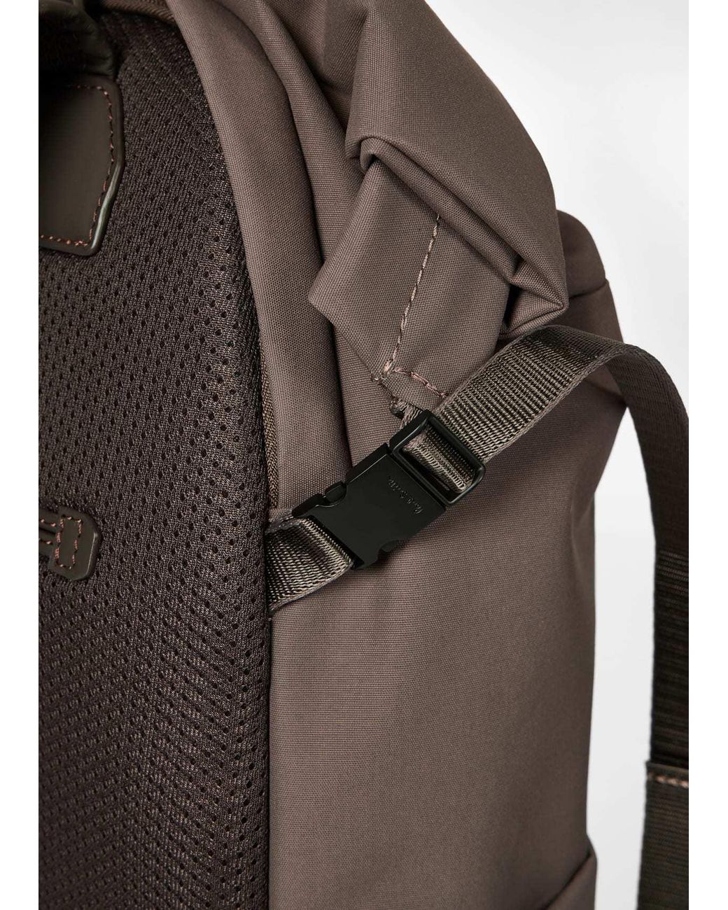 Paul Smith Brown Roll-Top Logo Backpack for men