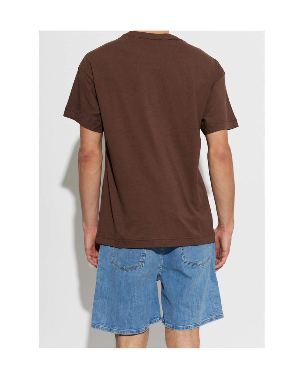 Palm Angels Brown Logo Print T-Shirt for men