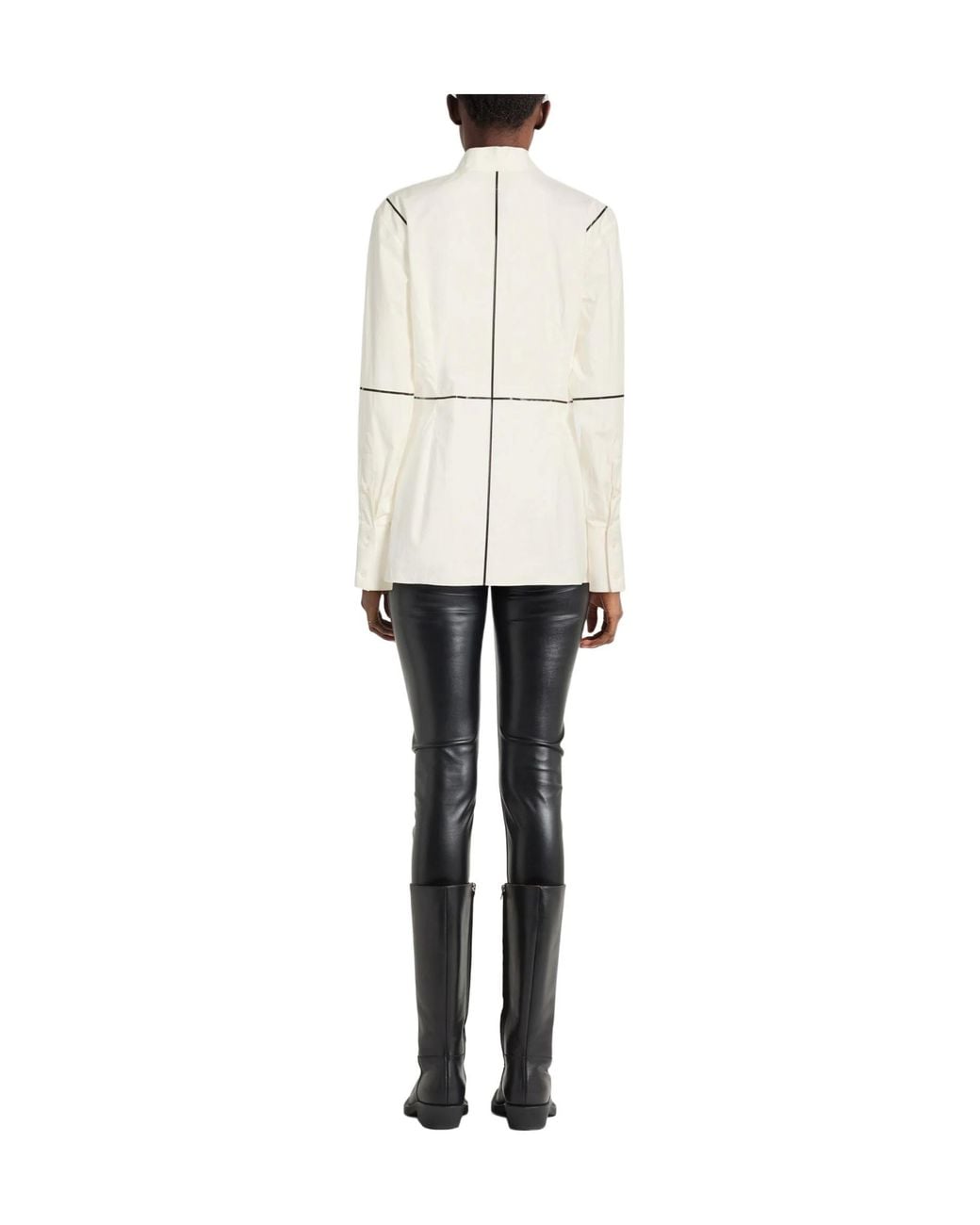 MM6 by Maison Margiela Natural Color Block Longsleeve Shirts