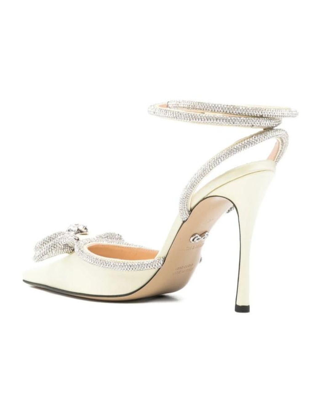 Mach & Mach White Open-Toe High-Heeled Sandals