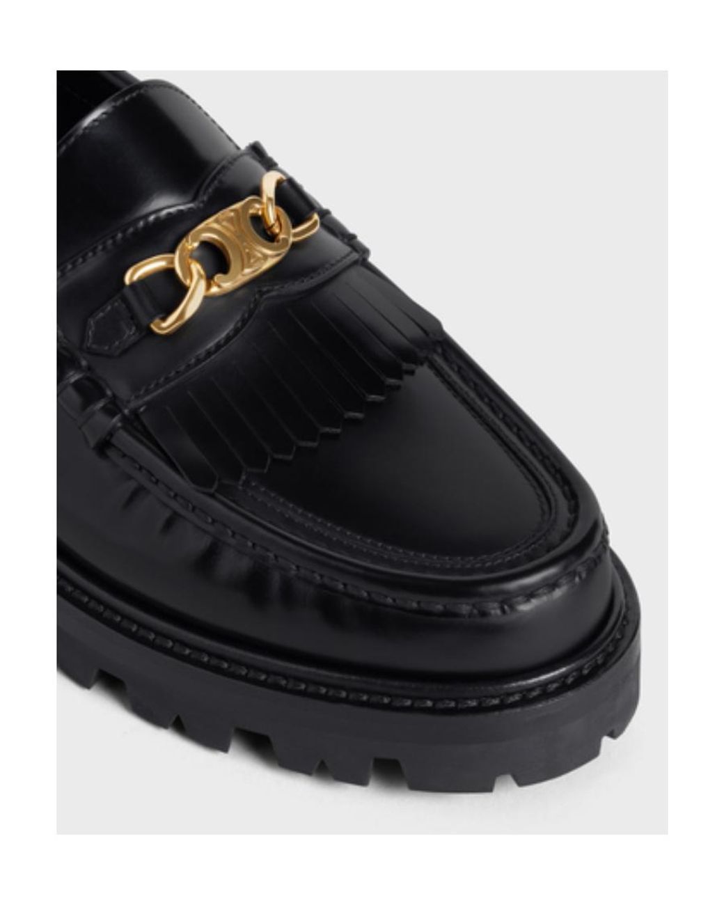 Céline Black Margaret Loafer With Triomphe