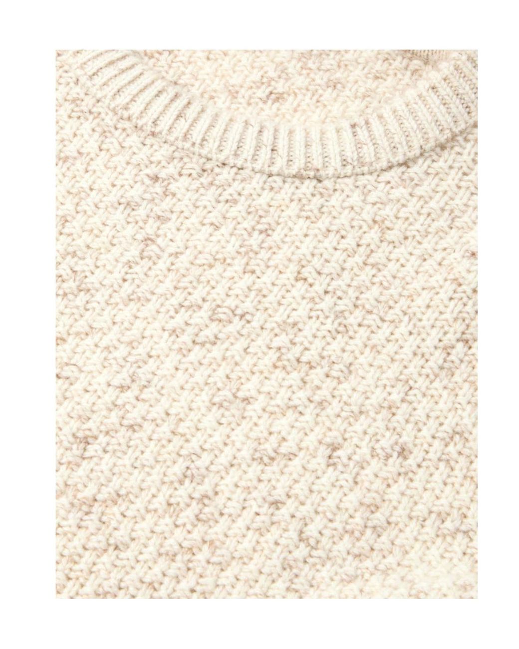 Loro Piana White Ash Crewneck Sweater for men