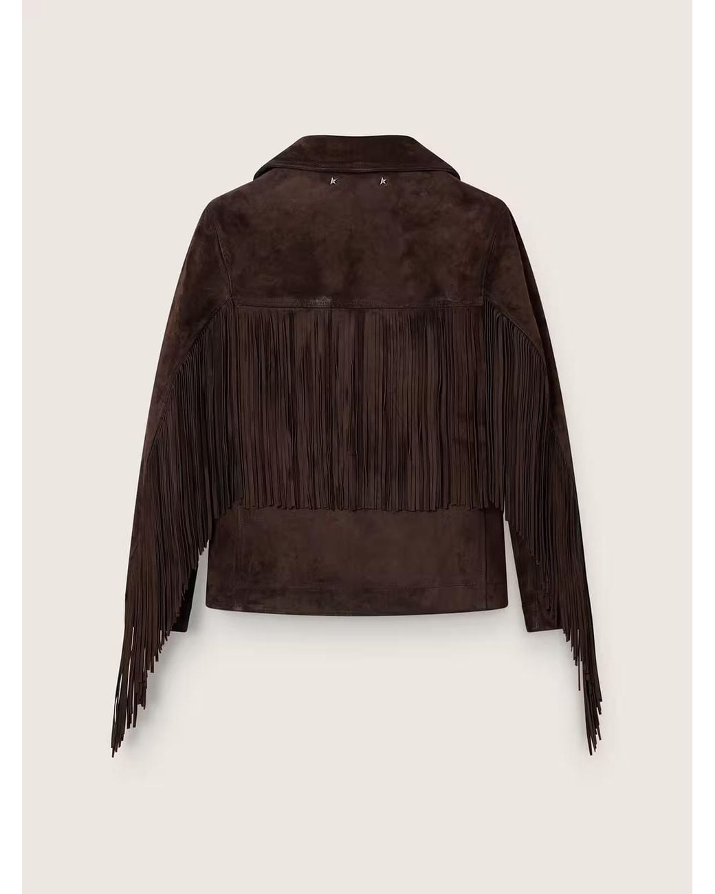 Golden Goose Deluxe Brand Brown Journey Jacket With Fringes
