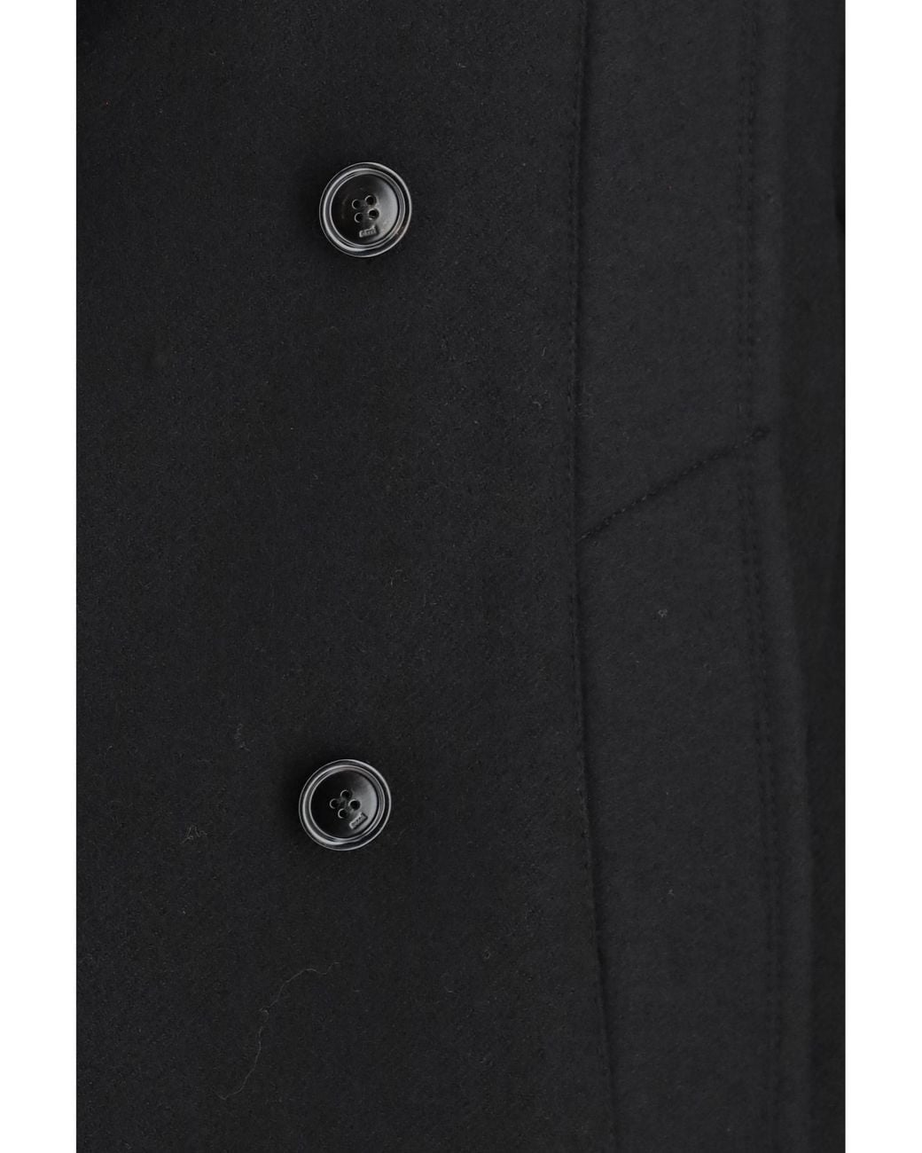 AMI Black Ami Double-Breasted Pea Coat for men