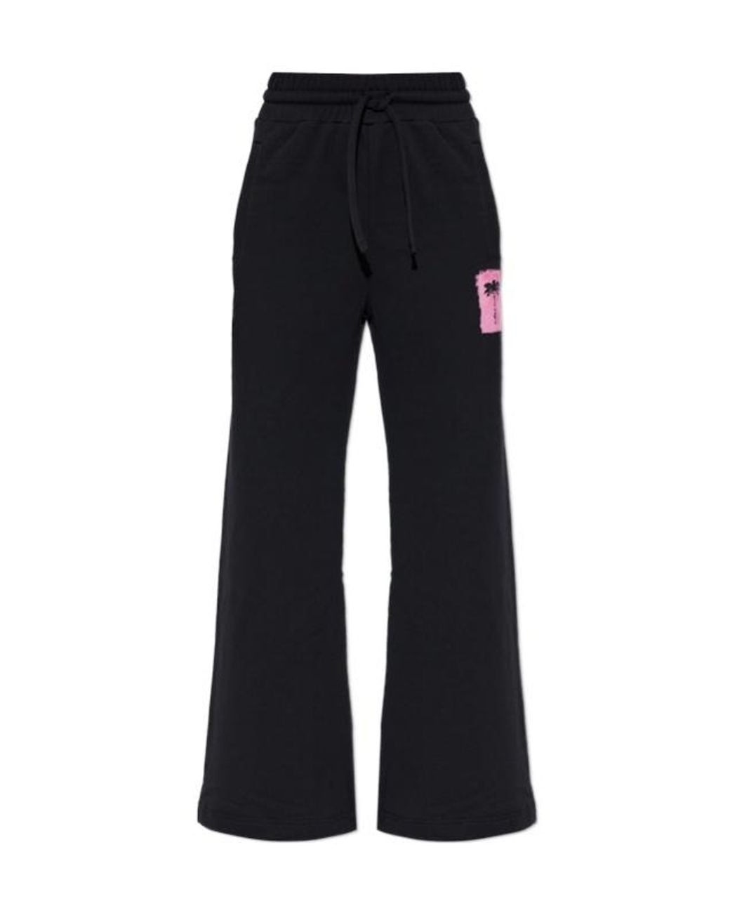 Palm Angels Black Drawstring Athletic Pants
