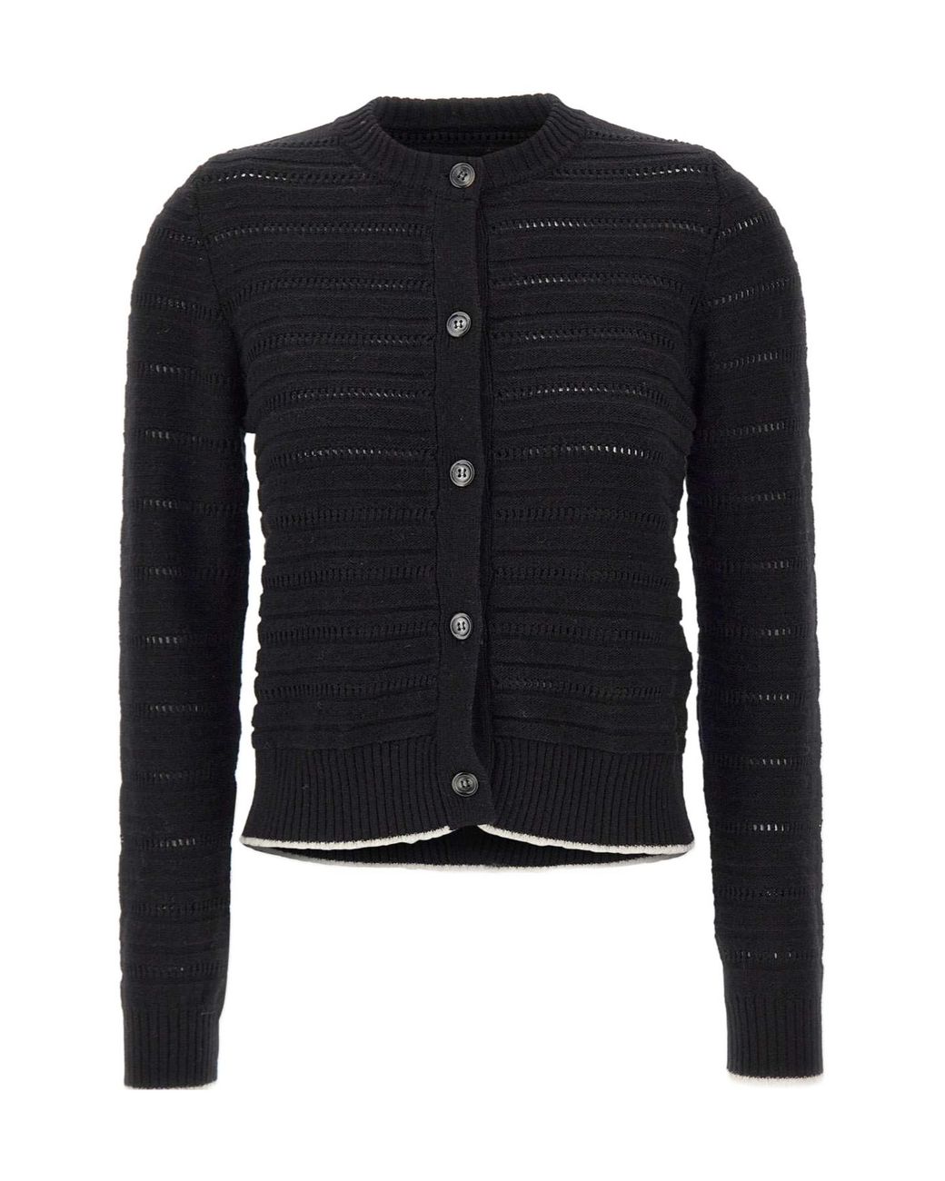 Marella Blue Note Textured Knit Cardigan