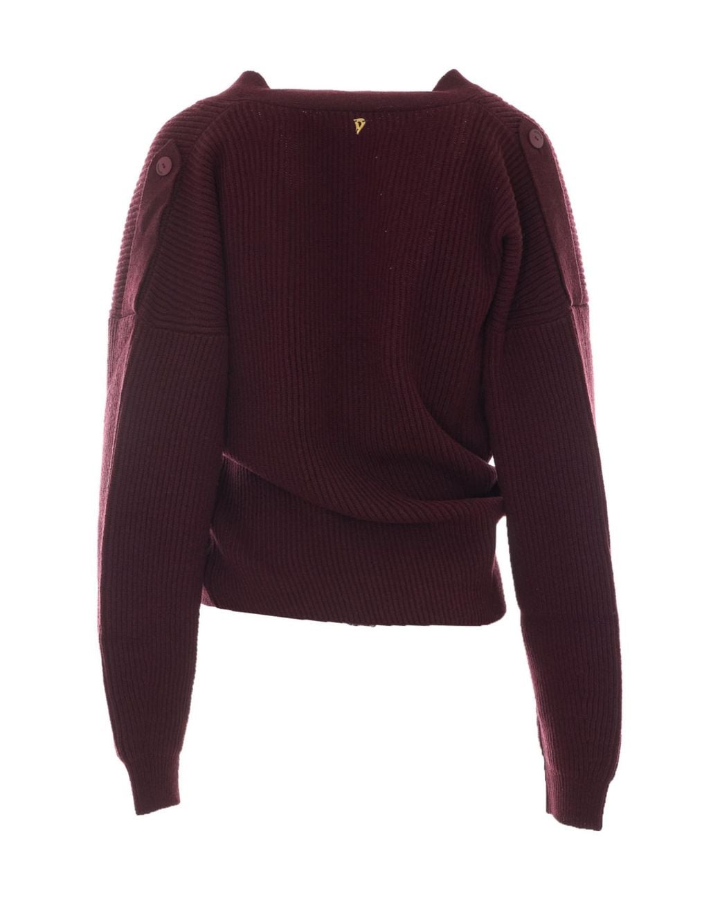 Dondup Purple V-Neck Knitted Cardigan