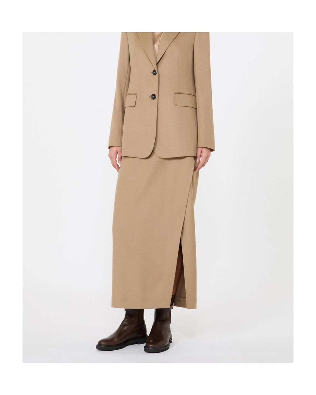 Max Mara Natural Wool Wrap Skirt