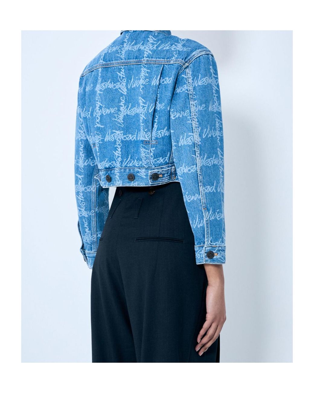 Vivienne Westwood Blue Marlene Cropped Denim Jacket