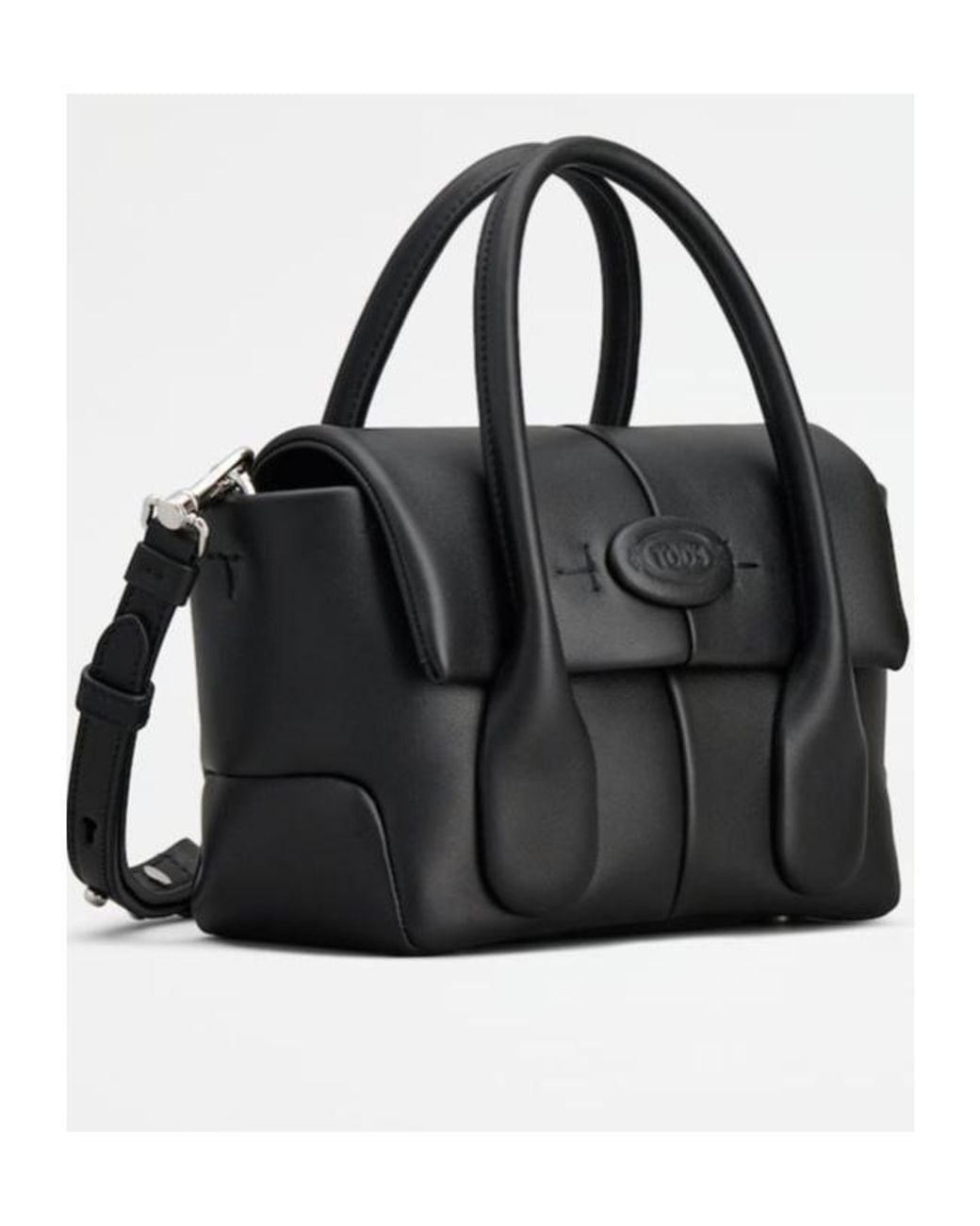Tod's Black Mini Di Foldover Tote Bag