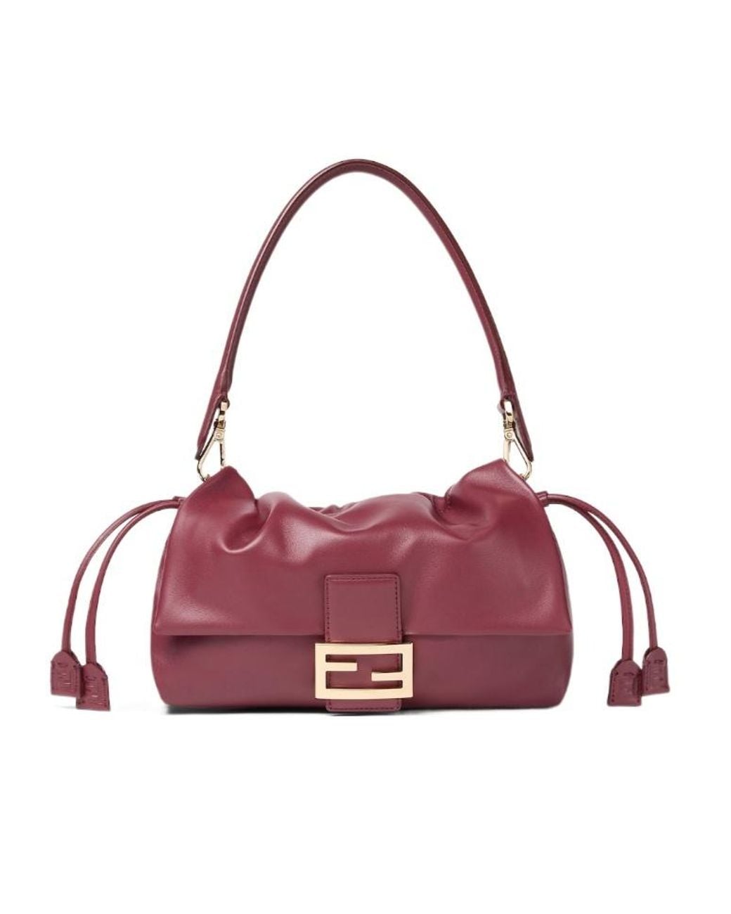 Fendi Purple Baguette Flap Shoulder Bag