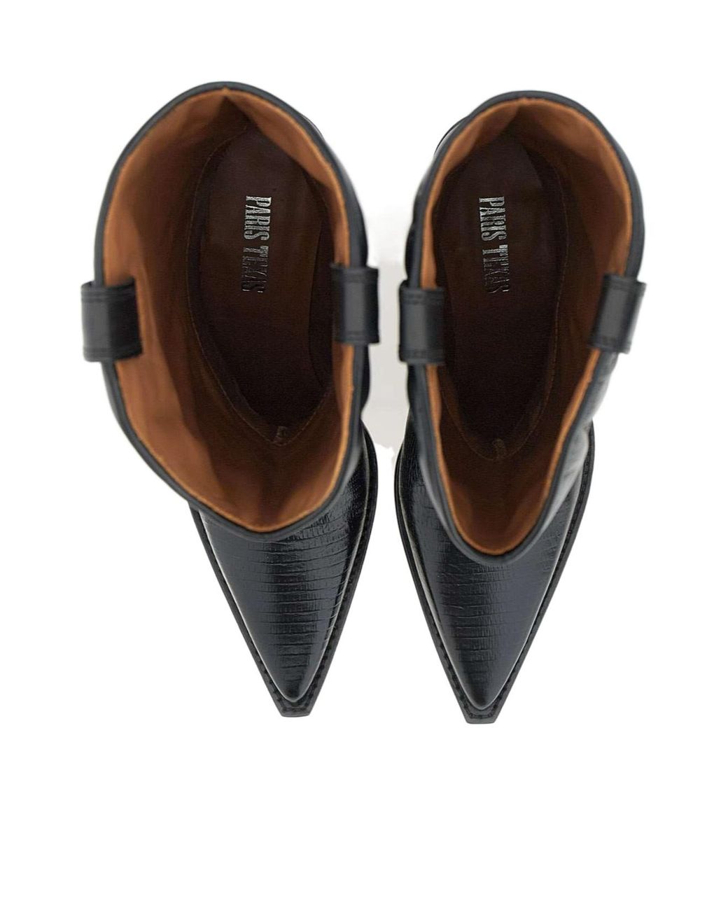 Paris Texas Black Rosario 60Mm Lizard-Effect Boots