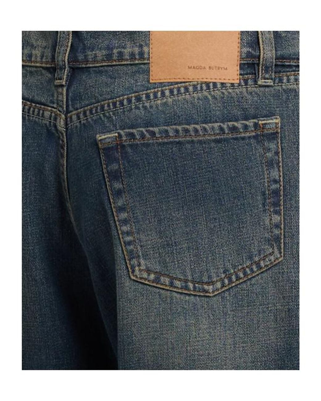 Magda Butrym Blue High-Waisted Wide-Leg Jeans