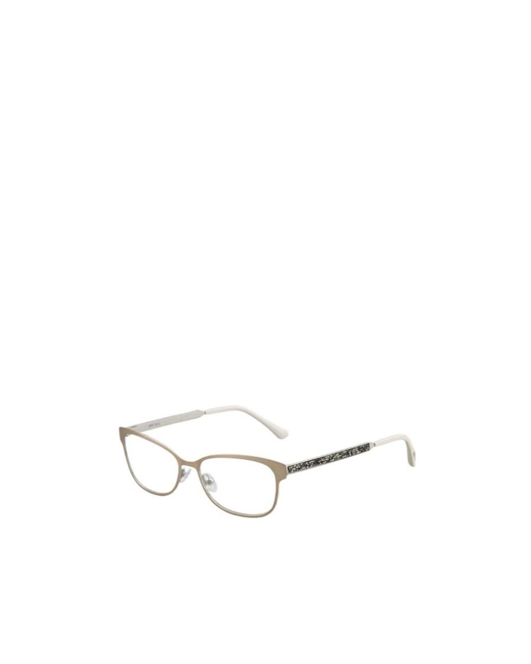 Jimmy Choo White Eyewear Rectangular Frame Glasses
