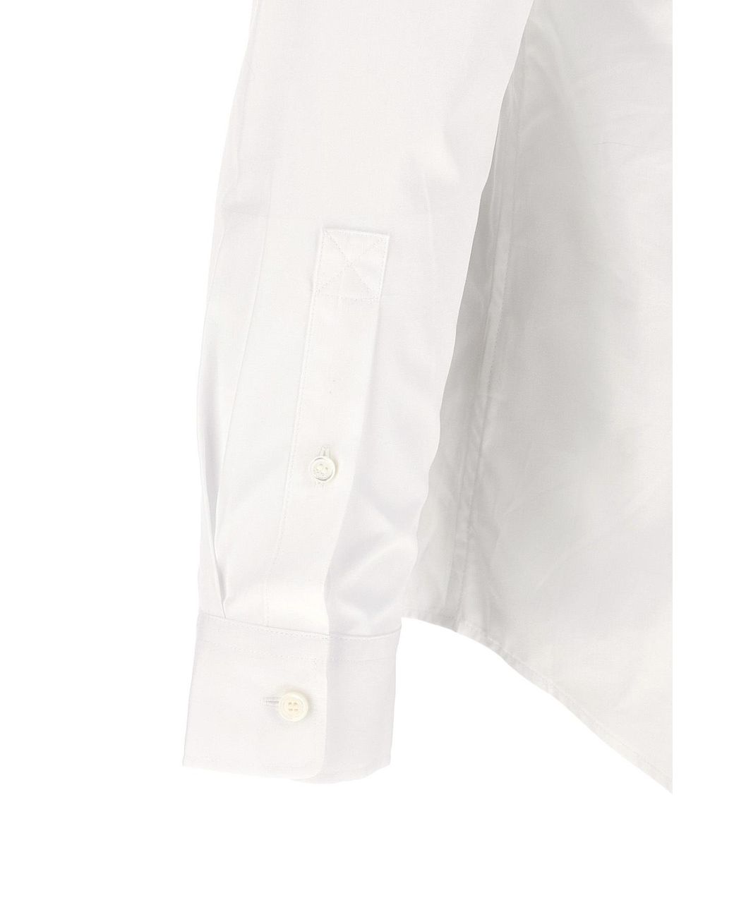 Burberry White Long Sleeved Buttoned Shirt for men