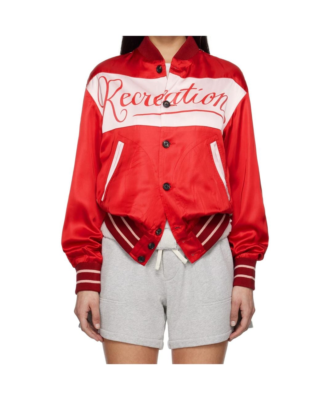 Bode Red Postcard Rally Jacket