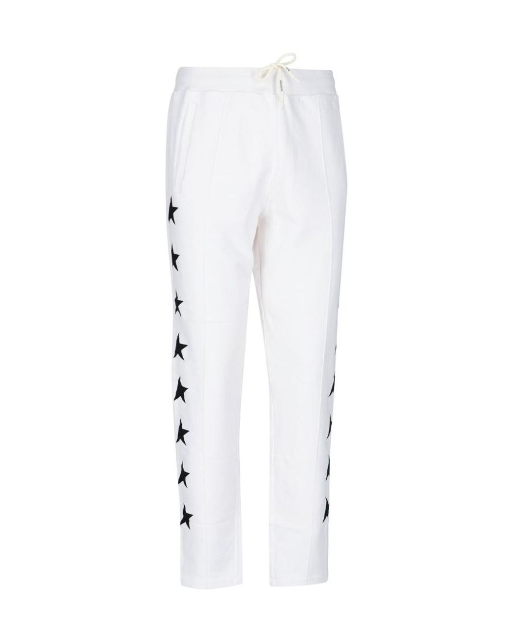 Golden Goose Deluxe Brand White Star Tape Sweatpants for men