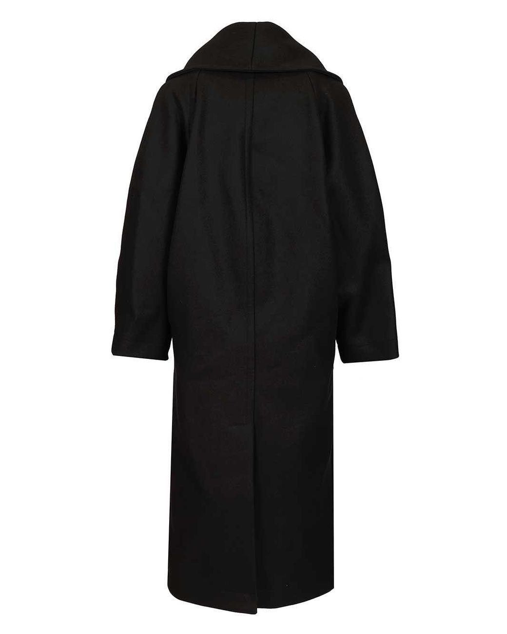 Bottega Veneta Black Double Breasted Felt Coat