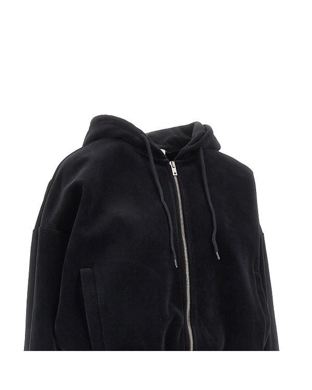Golden Goose Deluxe Brand Black Zip-Up Drawstring Hoodie
