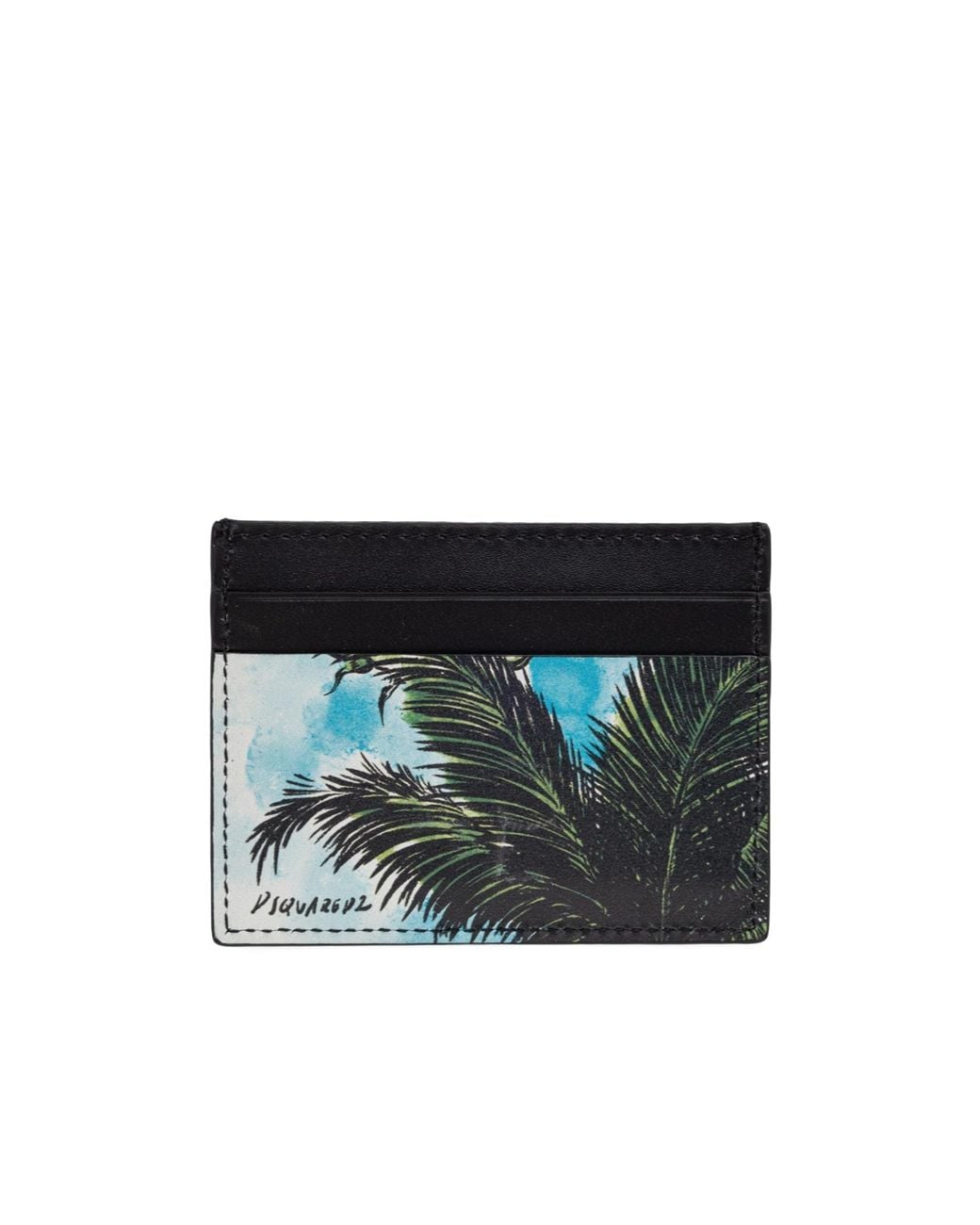 DSquared² Black Square Card Holder for men