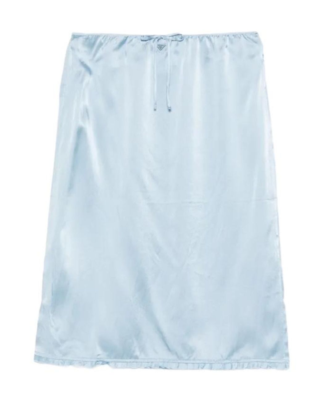 Prada Blue Drawstring Midi Skirt