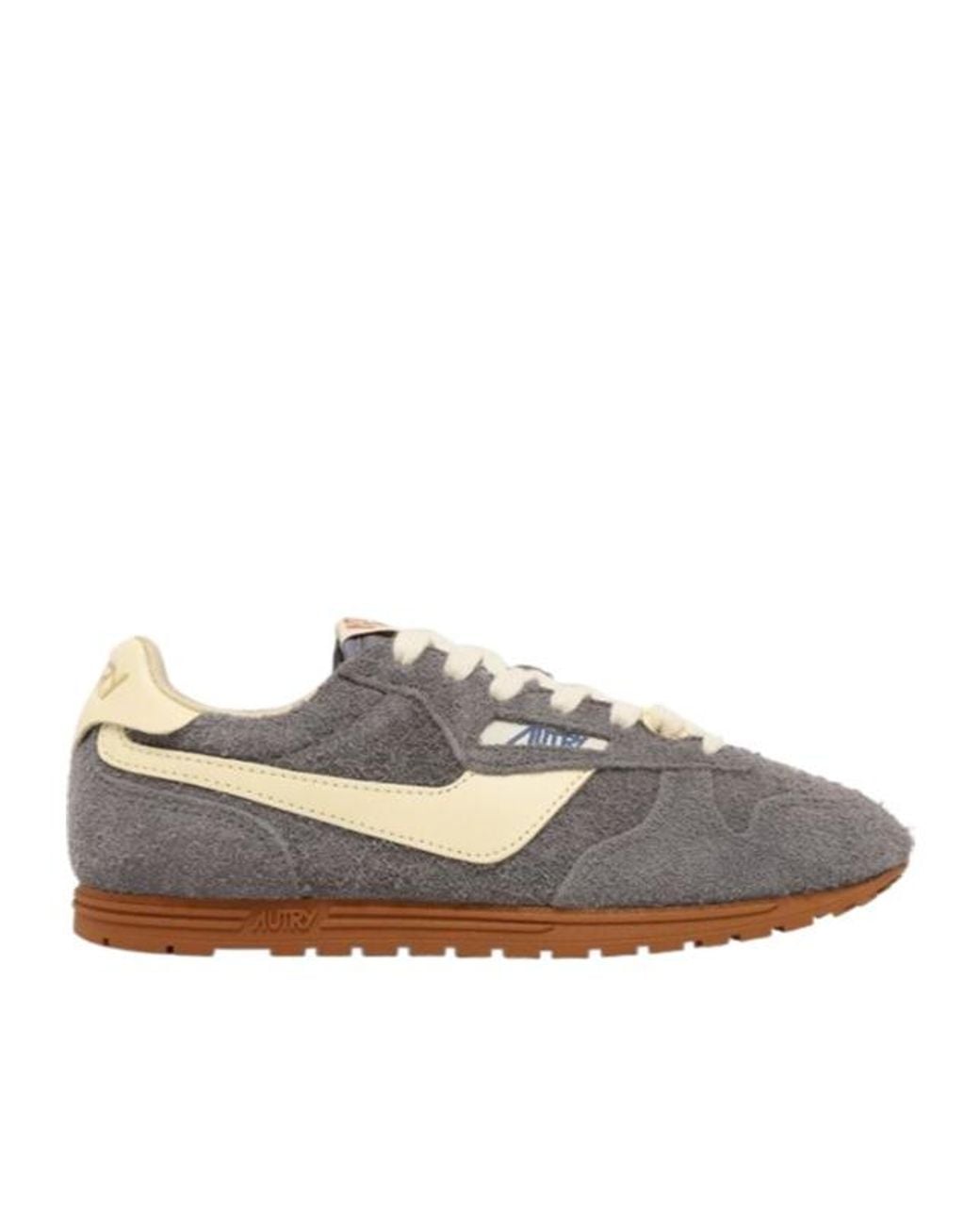 Autry Gray Retro Low-Top Sneakers