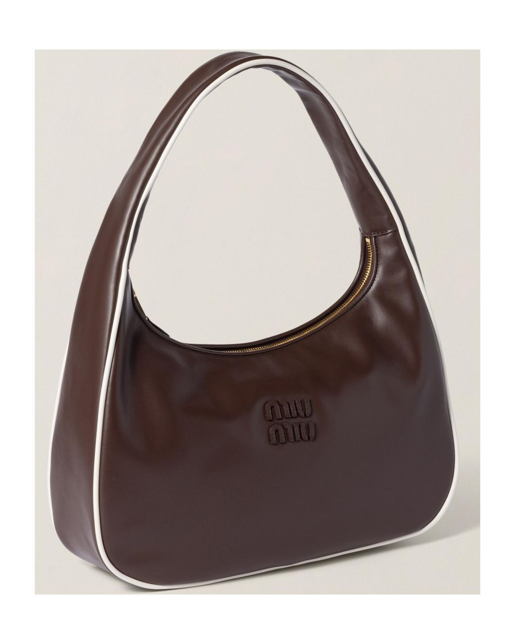 Miu Miu Brown Leather Wander Shoulder Bag