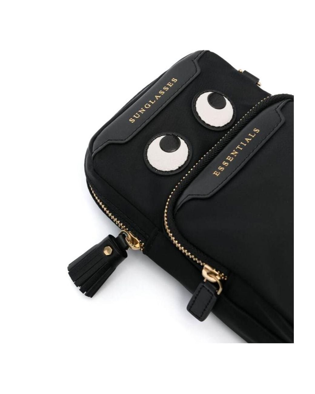 Anya Hindmarch Black Logo Crossbody Bag