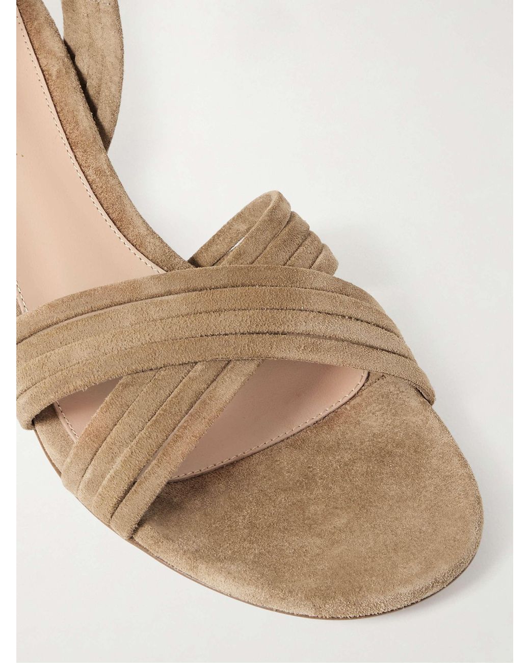 Gianvito Rossi Metallic 55 Suede Sandals