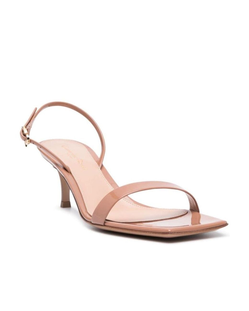 Gianvito Rossi Pink Square-Headed High-Heeled Sandals