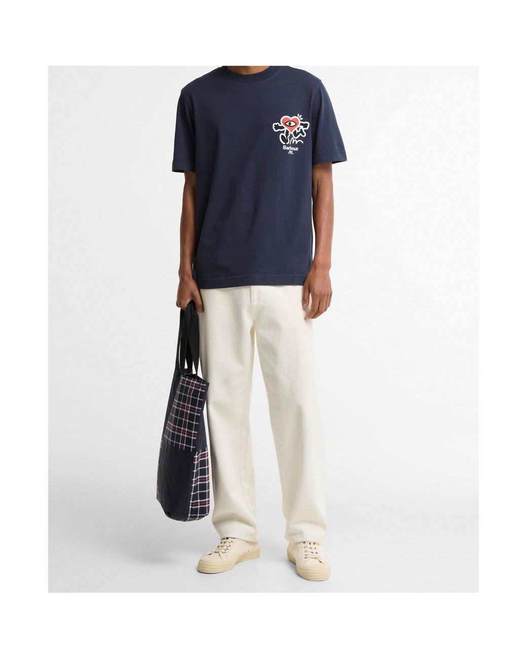 Barbour Blue Printed T-Shirt for men