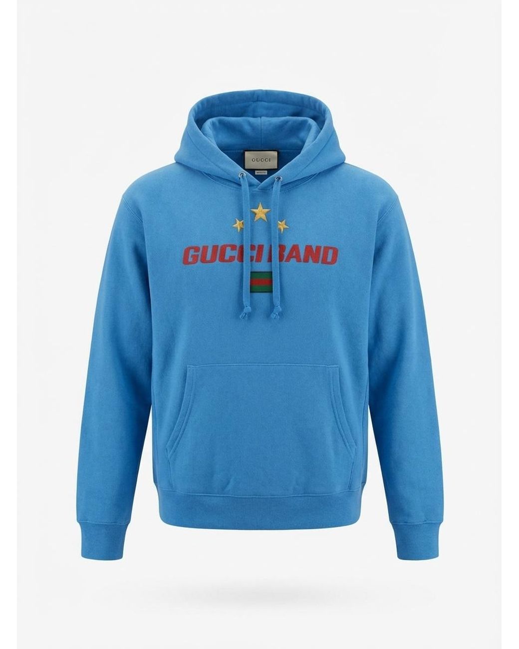 Gucci Band Print Hoodie in Blue for Men | Lyst