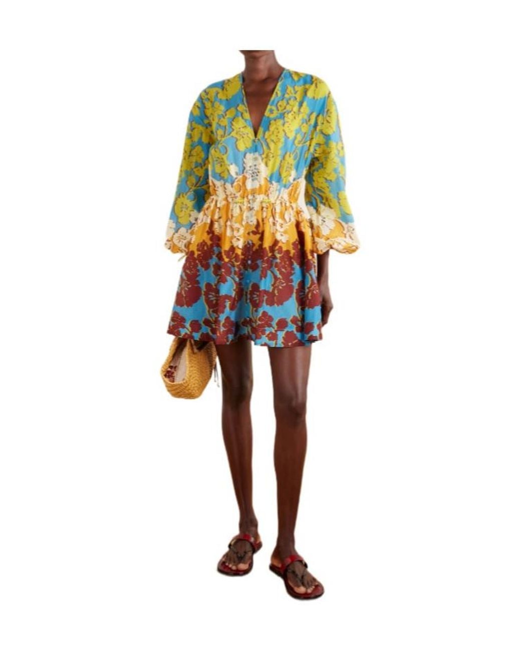 ALÉMAIS Blue Printed Dress