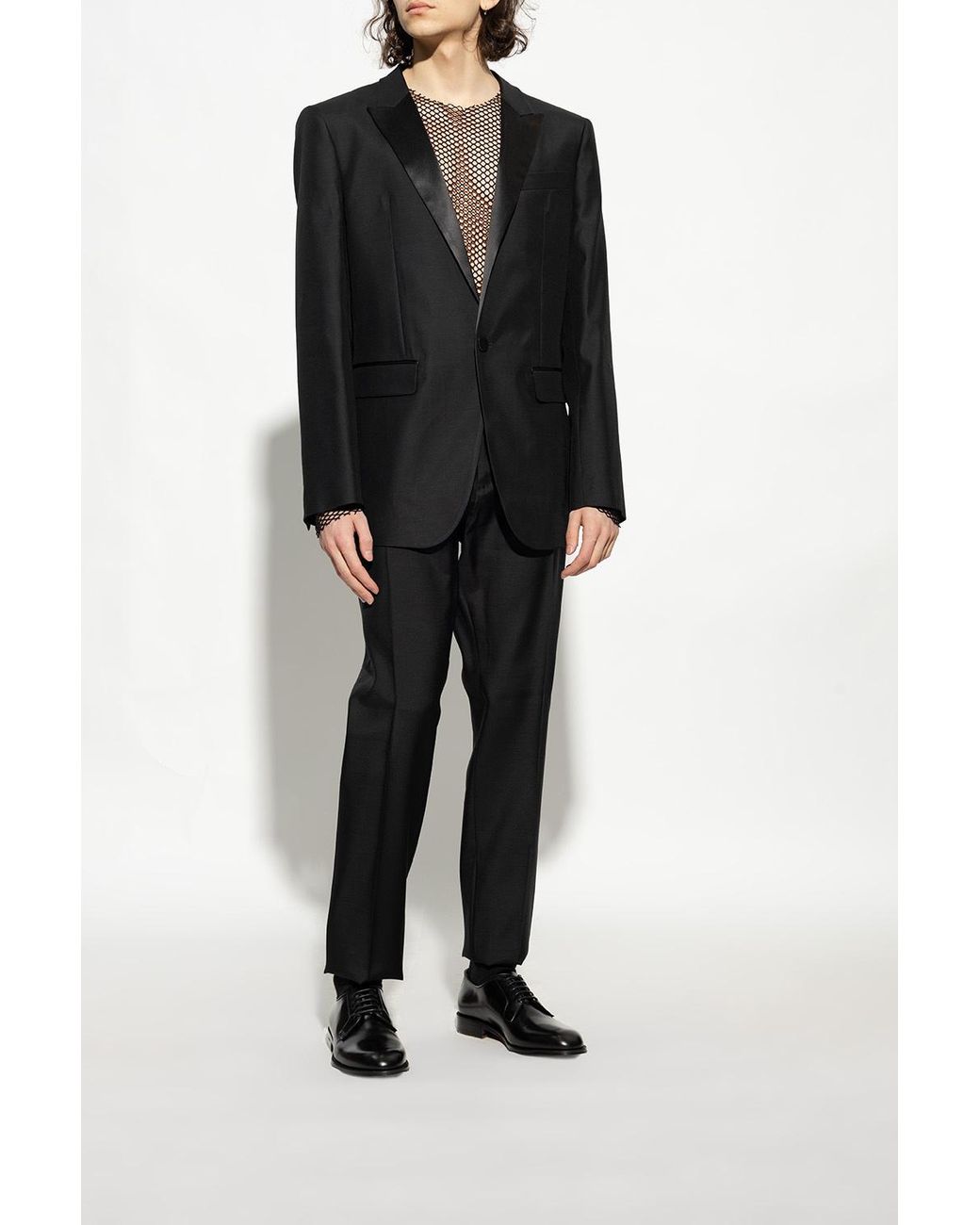 DSquared² Black Polished-Finish Lace-Up Derby Shoes for men