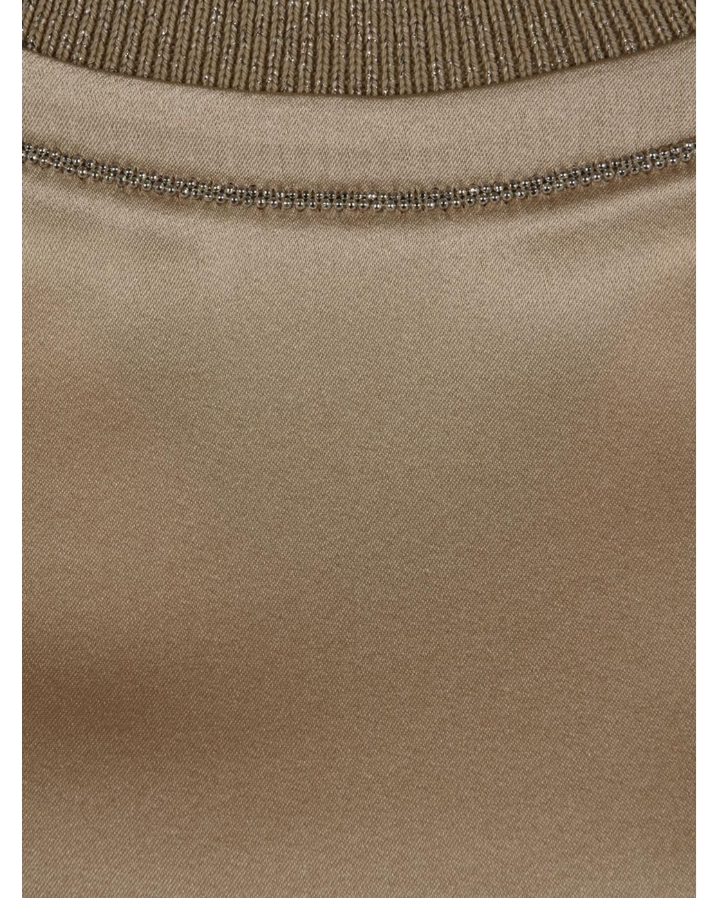 Peserico Brown Boxy Satin Top